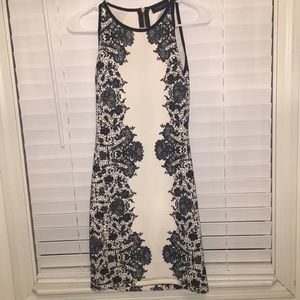 Body con black and white dress